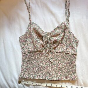 Dress Forum Pink and Green Floral Camisole